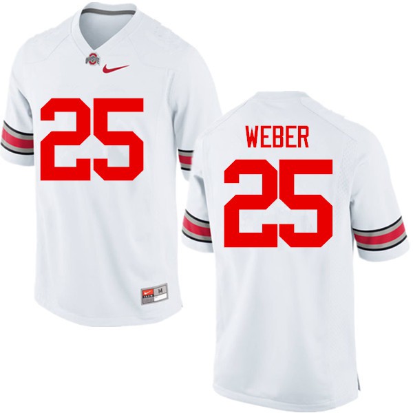 Ohio State Buckeyes #25 Mike Weber Men High School Jersey White OSU54592